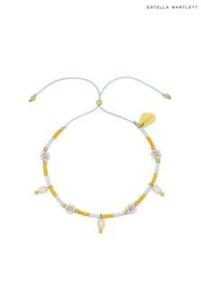 Estella Bartlett Gold Lilac, Yellow Pearl Flower Miyuki Bracelet - Gold Plated (N56027) | $48