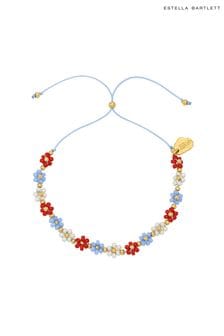 Estella Bartlett Gold Red, Blue Daisy Chain Bracelet (N56030) | €36