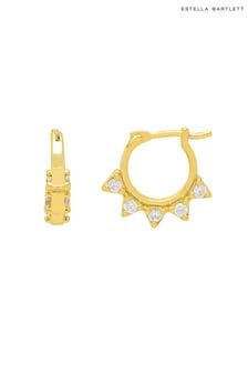 Estella Bartlett Gold Cubic Zirconia Spike Hoop Earrings (N56035) | €36