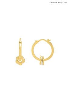 Estella Bartlett Gold Multi Flower Hoop Earrings (N56036) | €36