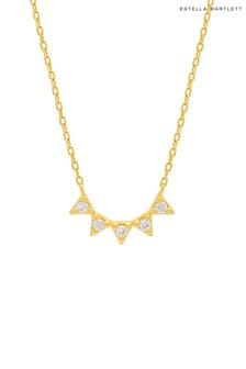 Estella Bartlett Gold Cubic Zirconia Bunting Necklace (N56055) | $55