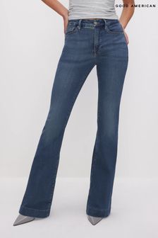 Good American Blue Good Legs Flare Jeans (N56140) | $157