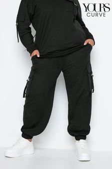 Yours Curve Black Limited Collection Curve Cargo Joggers (N56185) | €35