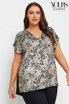 Noir - T-shirt tissé sur le devant Yours Curve (N56197) | €26