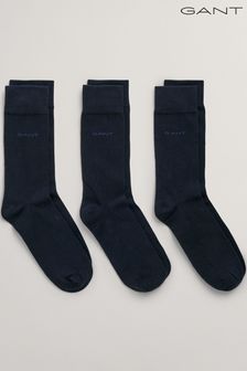 GANT Soft Cotton Black Socks 3-Pack (N56234) | AED111