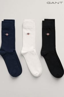 GANT Shield Black Socks 3-Pack (N56256) | $32