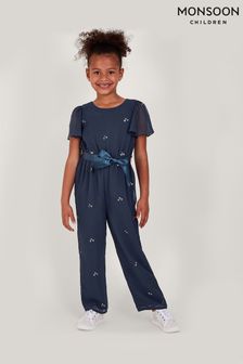 Monsoon Blue Scatter Sequin Party Jumpsuit (N56385) | €29 - €33