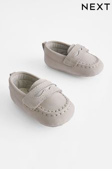 Neutral Pram Moccasin Baby Shoes (0-24mths) (N56412) | 59 QAR