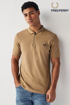 Fred Perry Stone Zip Neck Polo Shirt (N56541) | €126