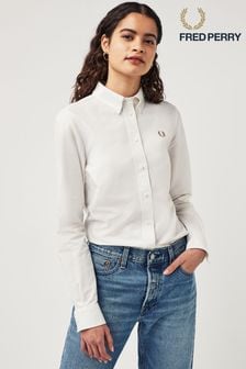 Fred Perry Button Down White Shirt