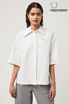 Fred Perry Placket Detail White Shirt (N56567) | €108