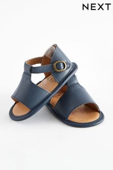 Navy Leather Baby Sandals (0-24mths) (N56620) | 59 QAR