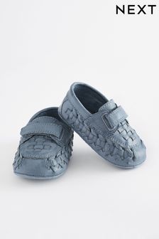 Blue Woven Baby Loafers (0-24mths) (N56631) | OMR6