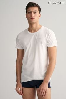 Weiß - Gant T-Shirt mit Rundhalsausschnitt im 2er Pack (N56726) | 70 €