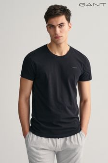 Schwarz/Weiß - Gant T-Shirt mit Rundhalsausschnitt im 2er Pack (N56730) | 70 €