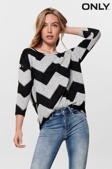 ONLY Grey Lightweight Knit Printed Jumper (N56758) | €24