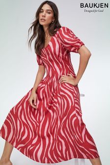 Czerwona sukienka Baukjen Jazlyn z włóknem Tencel™ (N56775) | 565 zł