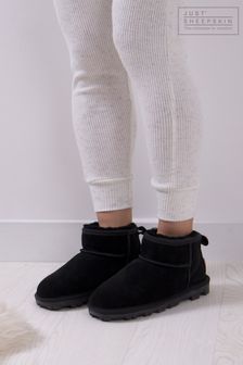 Czarny - Just Sheepskin™ Ladies Mini Grace Sheepskin Boots (N56780) | 600 zł