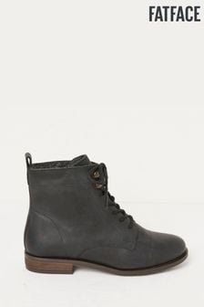 FatFace Black Catrin Lace Up Ankle Boots (N56885) | 68 €