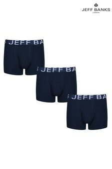 Jeff Banks Blue Classic Repeat Waistband Trunks (N57091) | ₪ 74