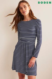 Marineblau/Weiß - Boden Abigail Jersey-Kleid (N57187) | 36 €