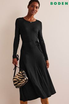 Black - Boden Lucy Jersey Midi Dress (N57213) | kr1 370