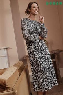 Boden Black Hotched GGT Empire Tea Dress (N57226) | 245 €