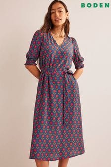 Свободное платье мидакси из крепа с манжетами Boden (N57227) | €81