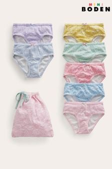 Boden Pink Boden 7 Pack Girls Butterfly Pants (N57233) | KRW46,000 - KRW52,600