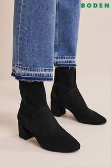 Boden Black Stretch Ankle Boots (N57246) | kr1,428