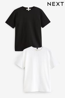 Black/White Short Sleeve Heavyweight T-Shirts 2 Pack (N57389) | 190 zł