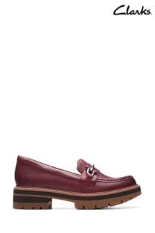 Clarks Red Leather Orianna Bit Loafer Shoes (N57509) | €119