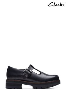 Clarks Black Leather Orianna Bar Shoes (N57521) | kr1,168