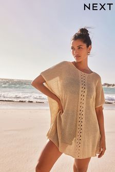 Gold Sparkle Overhead Knitted Cover-Up (N57784) | €42