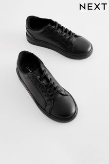 Black Leather Lace Up School Shoes (N57842) | OMR13 - OMR17