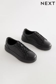 Black School Leather Lace Up Shoes (N57843) | €35 - €44
