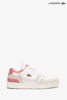 Weiß - Lacoste T-clip 124 Leather And Suede Mix Trainers (N57887) | 179 €