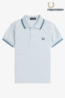 Синий/синий/полуночный - Детская рубашка поло с контрастной отделкой Fred Perry (N57964) | €66 - €73