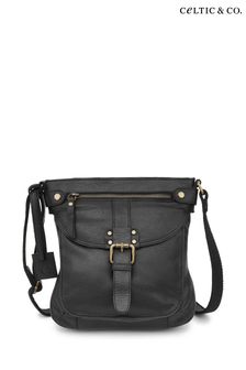 Celtic & Co. Leather Cross-body Black Bag (N57996) | ￥17,440