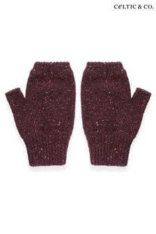 Celtic & Co. Purple Donegal Fingerless Mitt Gloves (N58019) | ₪ 181