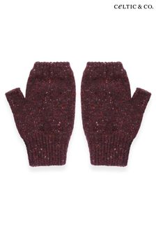 Celtic & Co. Purple Donegal Fingerless Mitt Gloves