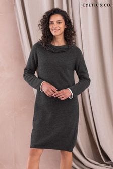 Celtic & Co. Grey Collared Slouch Knee Length Dress (N58031) | €169