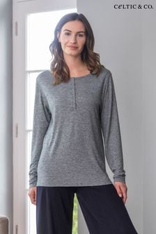 Celtic & Co. Grey Wool Blend Long Sleeve Henley Top (N58035) | 55 €