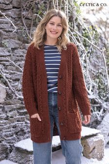 Celtic & Co. Cable Boyfriend Brown Cardigan (N58119) | NT$6,440