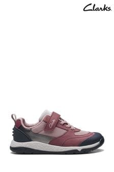 Clarks Red Berry Leather Steggy Stride Shoes (N58159) | €72 - €79