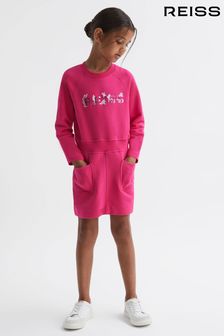 Reiss Pink Janine Junior Sweatshirt Dress (N58231) | €50