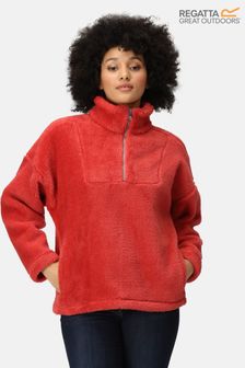 Regatta Red Zeeke Half Zip Fluffy Teddy Fleece (N58272) | €26