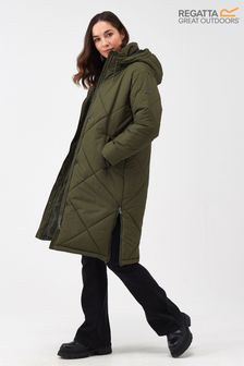 Regatta Green Cambrie Longline Padded Thermal Jacket (N58389) | $144