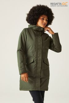 Regatta Green Romine Longline Waterproof Insulated Thermal Jacket (N58423) | $144