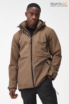Коричневый - непромокаемая термо куртка Regatta Larrick (N58509) | €50